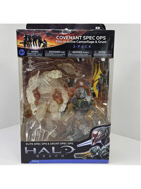 SEALED McFarlane Halo Reach Covenant Spec Ops Elite Active Camo & Grunt 2-Pack